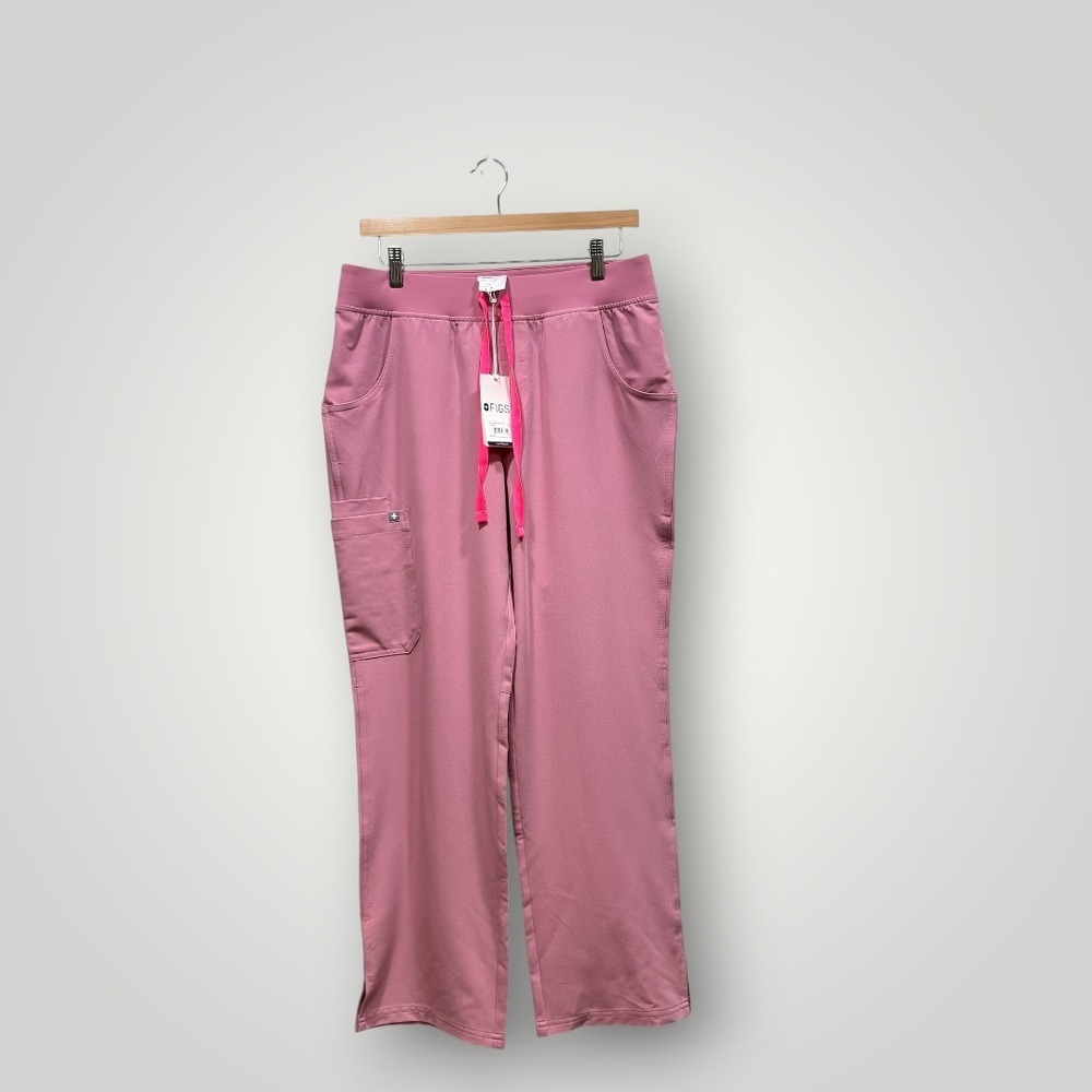 FIGS Kade Cargo Scrub Pants Womens Medium Petite Mauve Pink FIONx 1000219P NEW